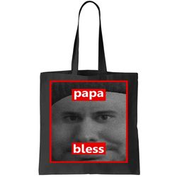 Papa Bless Funny Photo Meme Tote Bag