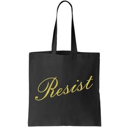 Resist Limited Gold Script Tote Bag