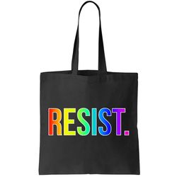 Resist. Rainbow Logo National Equality March Tote Bag