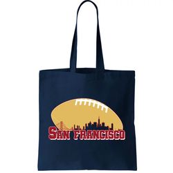 San Francisco Skyline Football Sports Fan Tote Bag