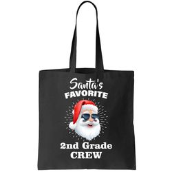 Santas Favorite Second Grade Crew Christmas Tote Bag