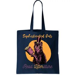 Sophisticated Cats Read Litterature Tote Bag
