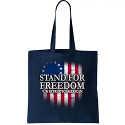 Stand For Freedom VR Patriotic American Tote Bag
