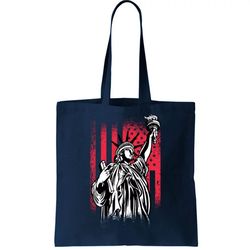 Statue Of Liberty Red USA Tote Bag