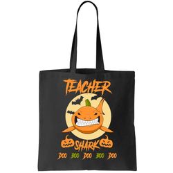 Teacher Shark Doo Boo Boo Pumpkin Halloween Tote Bag