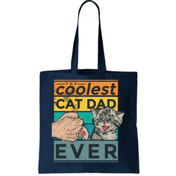 The Coolest Cat Dad Ever Tote Bag