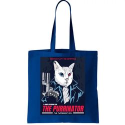 The Purrinator Film Tote Bag