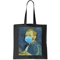 Van Gogh Funny Quarantine Mask Tote Bag