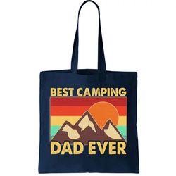 Vintage Colors Best Camping Dad Ever Tote Bag