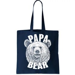 Vintage Papa Bear Father Tote Bag