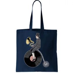 Vintage Penny Farthing Gramophone Tote Bag