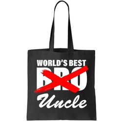 Worlds Best Bro (Uncle) Funny Tote Bag