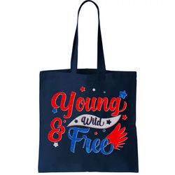 Young Wild And Free USA Tote Bag