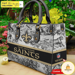 NFL New Orleans Saints Women Leather Bag, Custom Bag