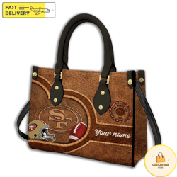 San Francisco 49ers-Custom Name NFL Leather Bag, Custom Bag