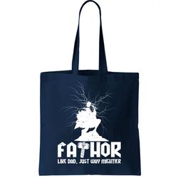 Cool Fathers Day Mighty FATHOR Tote Bag