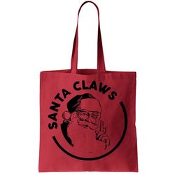 Santa Claws Drinking Funny Christmas Tote Bag