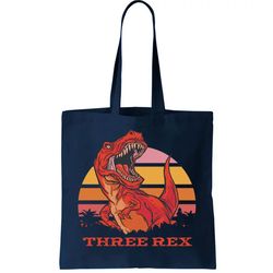 Three Rex Dinosaur Birthday Tote Bag
