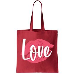 Valentines Day Love Lips Tote Bag