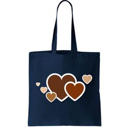 Melanin Diversity Hearts Tote Bag