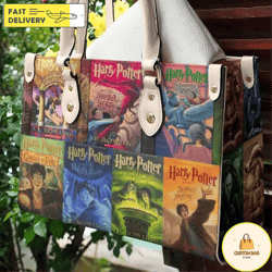 Harry Potter Poster Collection Leather Bag Women Leather Hand Bag, Women Leather Bag, Music Trending Handbag
