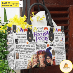 Hocus Pocus Leather Bags, Hocus Pocus Bags And Purses, Hocus Pocus Lovers Handbag