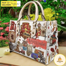 Personalized Harry Potter Gryffindor Art Poster Collection Leather Bag Women Leather Hand Bag, Women Leather Bag
