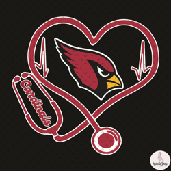 Arizona Cardinals Heart Stethoscope Svg, Nfl svg, NFL sport, NFL Sport svg, Sport NFL svg, Sport svg