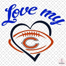Love My Chicago Bears Svg, Nfl svg, Football svg file, Football logo,Nfl fabric, Nfl football