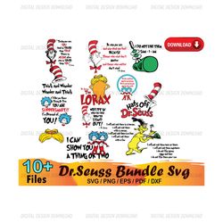 10 Dr Seuss Bundle Svg, Lorax Svg, Green Eggs And Ham
