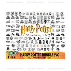 1500 Harry Potter Bundle Svg, Harry Potter Svg, Hogwarts Svg