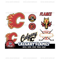 10 FILE Calgary Flames Svg Bundle