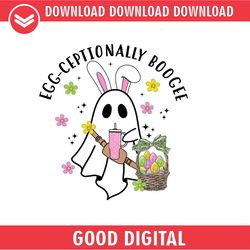 Eggceptionally Bougee Easter Bunny Ghost PNG