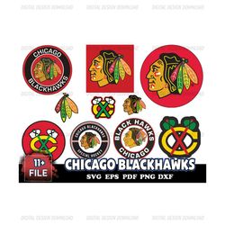 10 FILE Chicago Blackhawks Svg Bundle