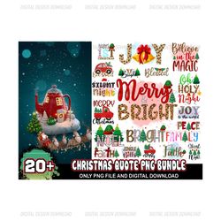 20 Designs Christmas Quote Png Bundle, Christmas Png, Merry Christmas Png, Xmas Png, Christmas Clipart, Instant download