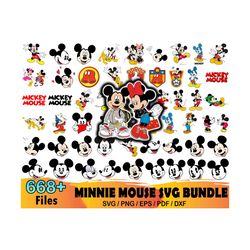 668 Minnie Mouse Svg Bundle, Disney Svg, Minnie Svg, Mickey Svg