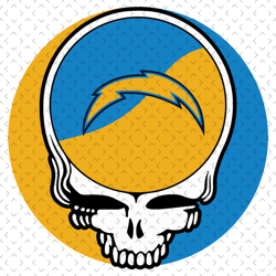 Los Angeles Chargers Skull Svg, Nfl svg, Football svg file, Football logo,Nfl fabric, Nfl football