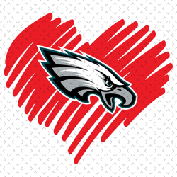 Philadelphia Eagles Heart Svg, Nfl svg, Football svg file, Football logo,Nfl fabric, Nfl football