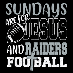 Sundays Are For Jesus And Raiders Football S, Nfl svg, Football svg file, Football logo,Nfl fabric, Nfl football