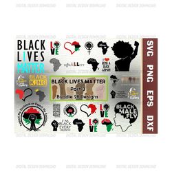 28 Designs Black Lives Matter Bundle Svg, Juneteenth Svg
