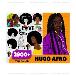 2900 Hugo Afro Bundle, Trending Svg, Hugo Afro Bundle