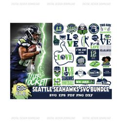 Seattle Seahawks Svg Bundle, Seahawks Logo Svg, NFL Svg, Football Svg