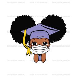 Peekapoo graduate,peekaboo girl, peekaboo svg,african american, graduation, senior, grade graduation,black and educated,