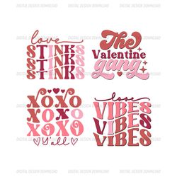 Love Stinks SVG, The Valentine Gang SVG, Xoxo You All SVG, Pink Valentine SVG, Funny Valentine SVG, Happy Valentine Day