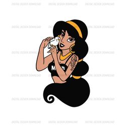 Tattooed Girl Punk Style Disney Princess Jasmine SVG