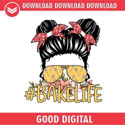Bake Life Messy Bun PNG