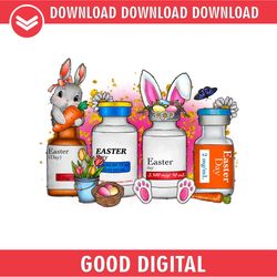 Bunny Ears Medicine Happy Easter Day Nurse PNG