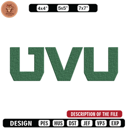 Utah valley logo embroidery design, Basketball embroidery, Sport embroidery, logo sport embroidery, Embroidery design
