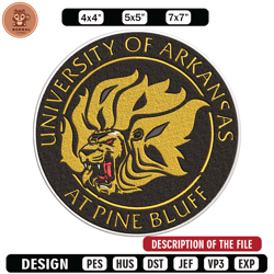 Arkansas Pine Bluff logo embroidery design, NCAA embroidery, Sport embroidery, logo sport embroidery, Embroidery design