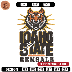 Idaho State Bengals logo embroidery design, NCAA embroidery, Sport embroidery,Logo sport embroidery,Embroidery design